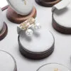 Jewelry Display Stand Set Light Grey Color & Microfiber, Wood Material DS142-w