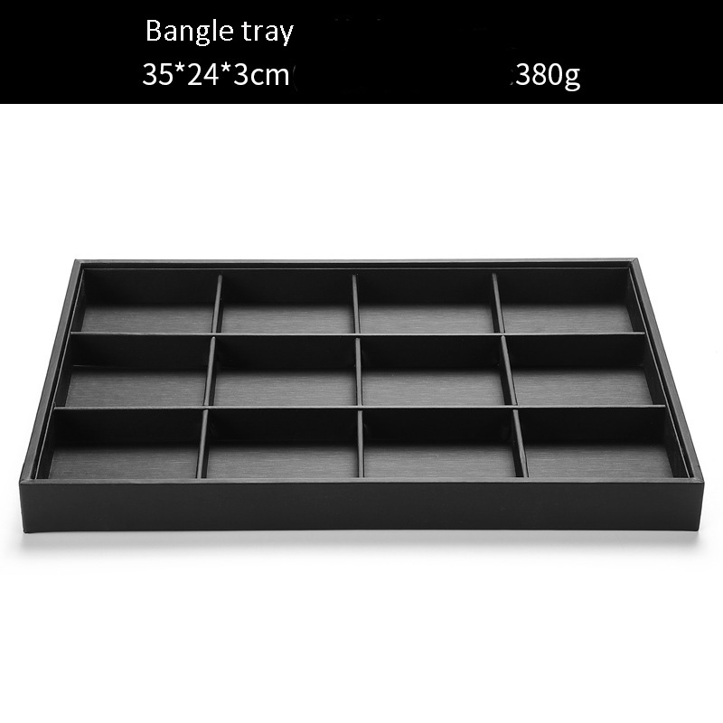 Jewelry Display Tray Multifunction Black Pendant, Ring, Flat, Bracelet, Bangle, Brooch Tray & Leather TR031-n