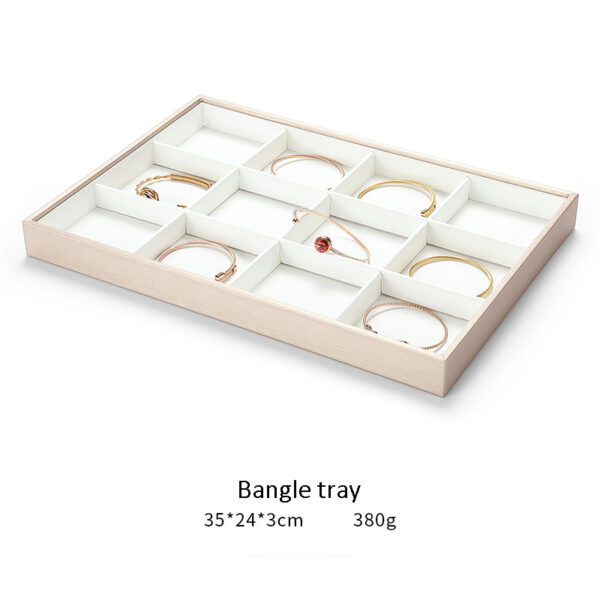 Jewelry Display Tray Multifunction Black Pendant, Ring, Flat, Bracelet, Bangle, Brooch Tray & Leather TR032-i