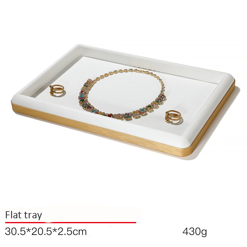 Jewelry Display Tray Multifunction, Pendant, Ring, Flat, Bracelet, Bangle Tray & Leather, Metal TR030-i