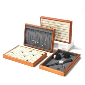 Jewelry Display Tray Multifunction Presentation Trays Pendant, Ring Bracelet, Bangle, Brooch, Flat, Loose Diamond Tray & Microfiber, Wood TR036-a Jewelry Display Tray Multifunction Presentation Trays Pendant, Ring Bracelet, Bangle, Brooch, Flat, Loose Diamond Tray & Microfiber, Wood TR036-a