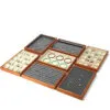 Jewelry Display Tray Multifunction Presentation Trays Pendant, Ring Bracelet, Bangle, Brooch, Flat, Loose Diamond Tray & Microfiber, Wood TR036-h