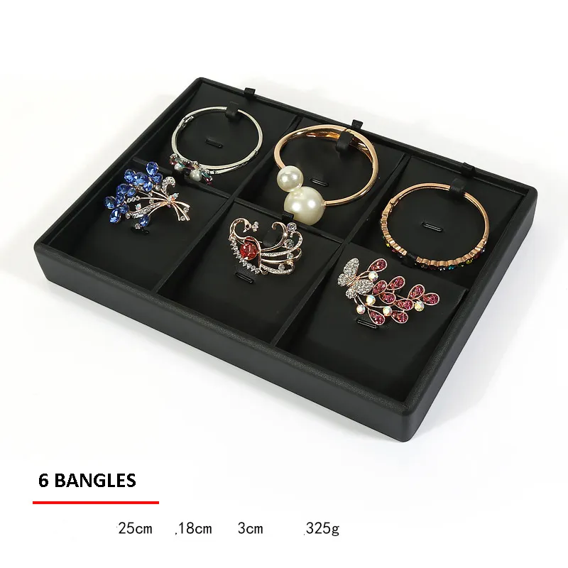 Jewelry Display Tray Multifunction Presentation Trays Pendant, Ring Bracelet, Bangle, Flat Tray & Leather TR037-b