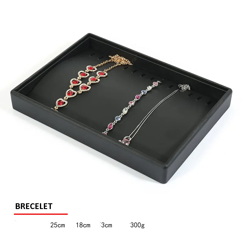 Jewelry Display Tray Multifunction Presentation Trays Pendant, Ring Bracelet, Bangle, Flat Tray & Leather TR037-c