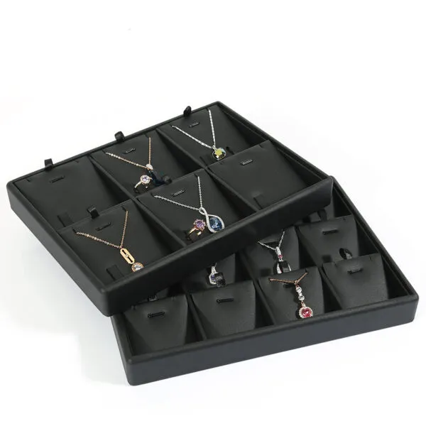 Jewelry Display Tray Multifunction Presentation Trays Pendant, Ring Bracelet, Bangle, Flat Tray & Leather TR037-e