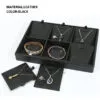 Jewelry Display Tray Multifunction Presentation Trays Pendant, Ring Bracelet, Bangle, Flat Tray & Leather TR037-f