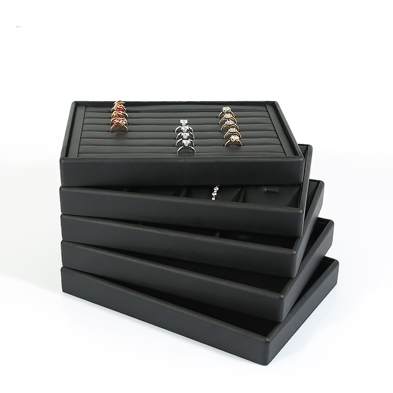 Jewelry Display Tray Multifunction Presentation Trays Pendant, Ring Bracelet, Bangle, Flat Tray & Leather TR037-g