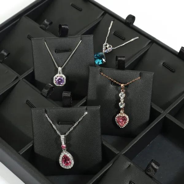 Jewelry Display Tray Multifunction Presentation Trays Pendant, Ring Bracelet, Bangle, Flat Tray & Leather TR037-h