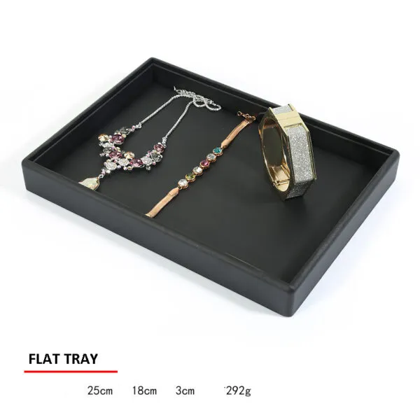 Jewelry Display Tray Multifunction Presentation Trays Pendant, Ring Bracelet, Bangle, Flat Tray & Leather TR037-j