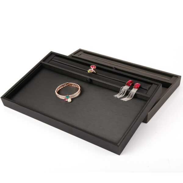 Jewelry Display Tray Multifunction Presentation Trays Pendant, Ring, Flat, Bracelet, Bangle, Brooch Tray & Leather TR033-a