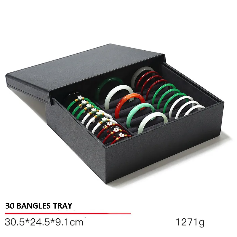 Jewelry Display Tray Multifunction Presentation Trays and Jewelry Set Tray & PU, Leather TR034-f