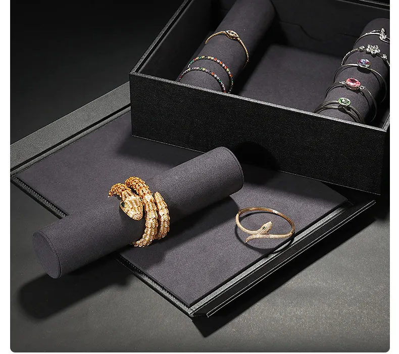 Jewelry Display Tray Multifunction Presentation Trays and Jewelry Set Tray & PU, Leather TR034-o