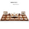 Jewelry Display Stand Set Beige Color & Microfiber, Wood Material DS151-e