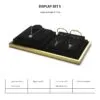 Jewelry Display Stand Set Black Color & Microfiber, Meta Material DS154-o