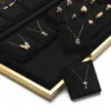 Jewelry Display Stand Set Black Color & Microfiber, Meta Material DS154-x