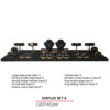 Jewelry Display Stand Set Black Color & Microfiber, Metal Material DS144-aa