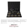 Jewelry Display Stand Set Black Color & Microfiber, Metal Material DS144-x