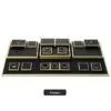 Jewelry Display Stand Set Black Color & PuLeather Fabric Material DS165-f
