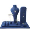 Jewelry Display Stand Set Blue Color & Microfiber, Metal Material DS145-a Jewelry Display Stand Set Blue Color & Microfiber, Metal Material DS145-a