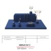 Jewelry Display Stand Set Blue Color & Microfiber, Metal Material DS145-g