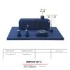 Jewelry Display Stand Set Blue Color & Microfiber, Metal Material DS145-g Jewelry Display Stand Set Blue Color & Microfiber, Metal Material DS145-g