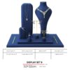 Jewelry Display Stand Set Blue Color & Microfiber, Metal Material DS145-n