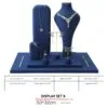 Jewelry Display Stand Set Blue Color & Microfiber, Metal Material DS145-n Jewelry Display Stand Set Blue Color & Microfiber, Metal Material DS145-n