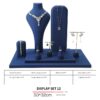 Jewelry Display Stand Set Blue Color & Microfiber, Metal Material DS145-q