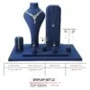 Jewelry Display Stand Set Blue Color & Microfiber, Metal Material DS145-q Jewelry Display Stand Set Blue Color & Microfiber, Metal Material DS145-q