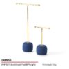 Jewelry Display Stand Set Blue Color & Microfiber, Metal Material DS145-w