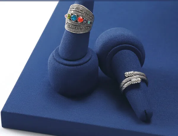 Jewelry Display Stand Set Blue Color & Microfiber, Metal Material DS145-z Jewelry Display Stand Set Blue Color & Microfiber, Metal Material DS145-z