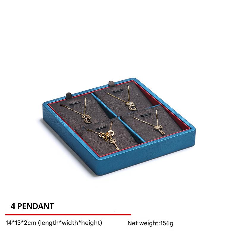 Jewelry Display Stand Set Blue, Red Color & , PU Leather Material luxurious DS149-h