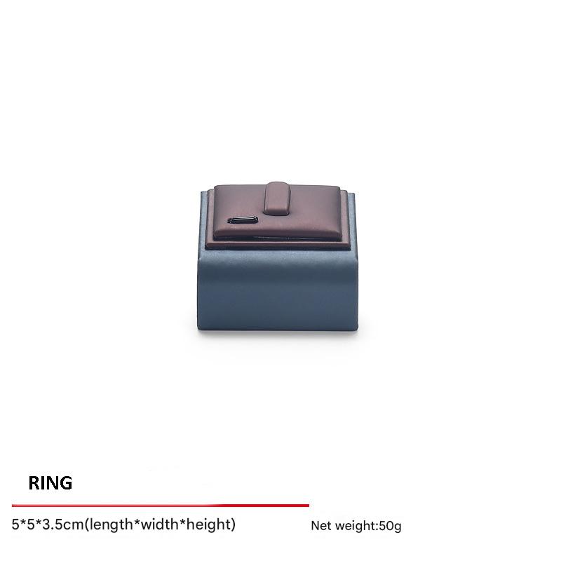 Jewelry Display Stand Set Brown, Grey Color & Leather Material DS157-ab