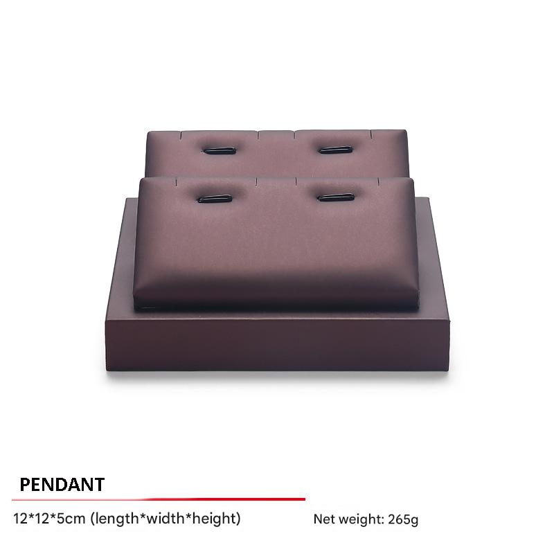 Jewelry Display Stand Set Brown, Grey Color & Leather Material DS157-e