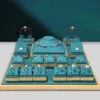 Jewelry Display Stand Set Green Color & , Leather Material DS150-l
