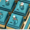Jewelry Display Stand Set Green Color & , Leather Material DS150-t