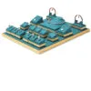 Jewelry Display Stand Set Green Color & , Leather Material DS150-u