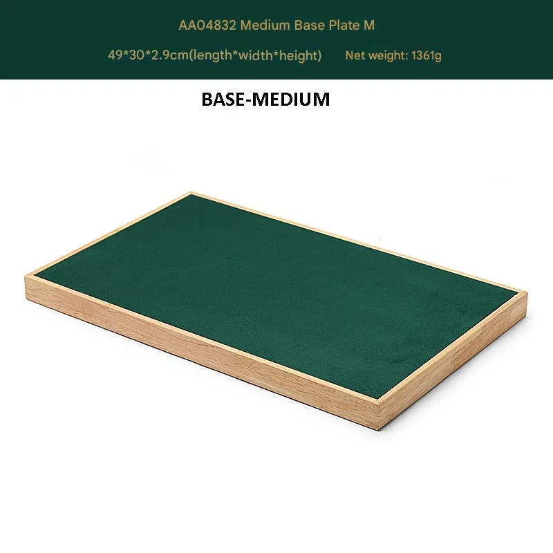 Jewelry Display Stand Set Green Color & Microfiber, Wood Material DS148-ak
