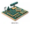 Jewelry Display Stand Set Green Color & Microfiber, Wood Material DS148-ap