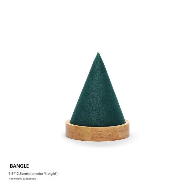 Jewelry Display Stand Set Green Color & Microfiber, Wood Material DS148-au