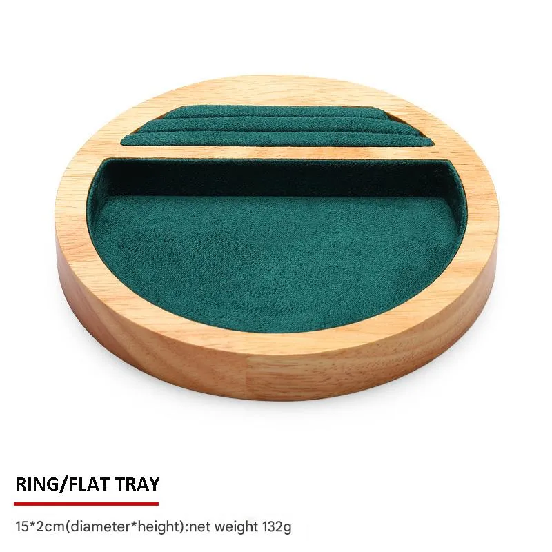 Jewelry Display Stand Set Green Color & Microfiber, Wood Material DS148-h