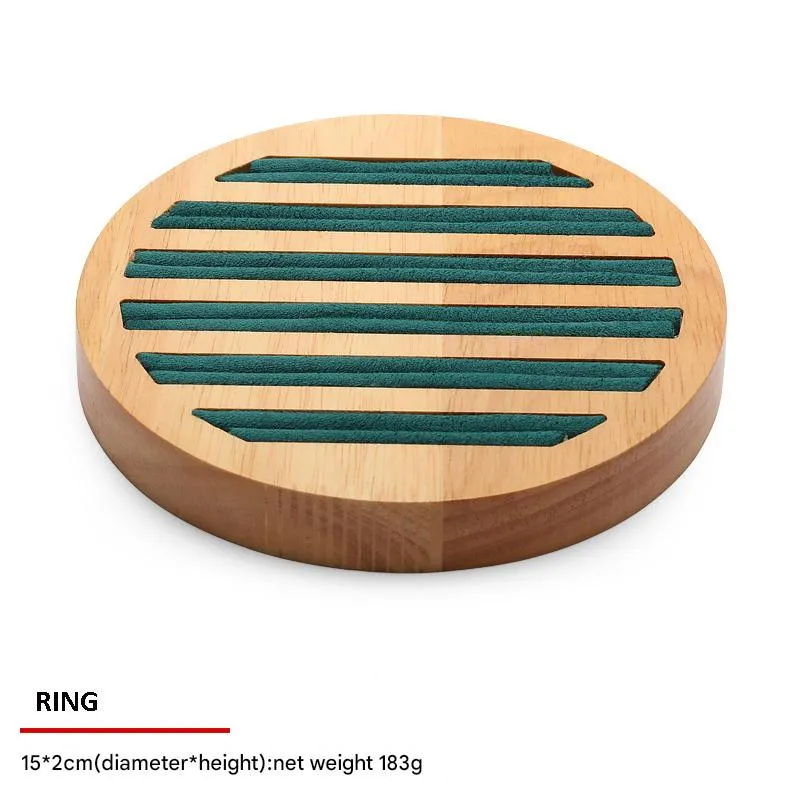 Jewelry Display Stand Set Green Color & Microfiber, Wood Material DS148-i