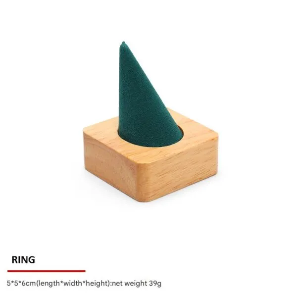 Jewelry Display Stand Set Green Color & Microfiber, Wood Material DS148-t