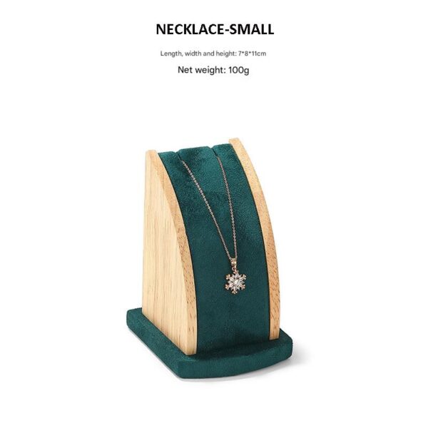 Jewelry Display Stand Set Green Color & Microfiber, Wood Material DS148-x