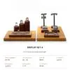 Jewelry Display Stand Set Grey Color & Microfiber, Wood Material DS161-aa Jewelry Display Stand Set Grey Color & Microfiber, Wood Material DS161-aa