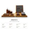 Jewelry Display Stand Set Grey Color & Microfiber, Wood Material DS161-ac Jewelry Display Stand Set Grey Color & Microfiber, Wood Material DS161-ac