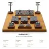 Jewelry Display Stand Set Grey Color & Microfiber, Wood Material DS161-ad Jewelry Display Stand Set Grey Color & Microfiber, Wood Material DS161-ad