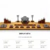 Jewelry Display Stand Set Grey Color & Microfiber, Wood Material DS161-ae Jewelry Display Stand Set Grey Color & Microfiber, Wood Material DS161-ae
