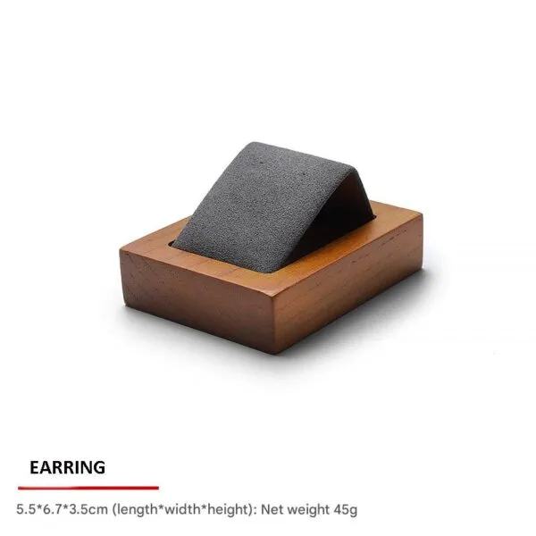 Jewelry Display Stand Set Grey Color & Microfiber, Wood Material DS161-b Jewelry Display Stand Set Grey Color & Microfiber, Wood Material DS161-b