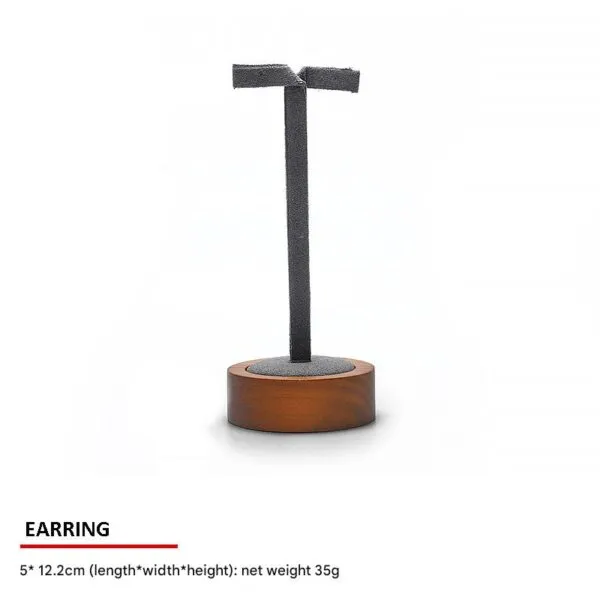 Jewelry Display Stand Set Grey Color & Microfiber, Wood Material DS161-c Jewelry Display Stand Set Grey Color & Microfiber, Wood Material DS161-c